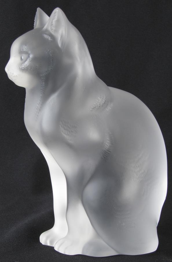 Lalique 'Chat Assis' Cat Sculpture (1 of 3)