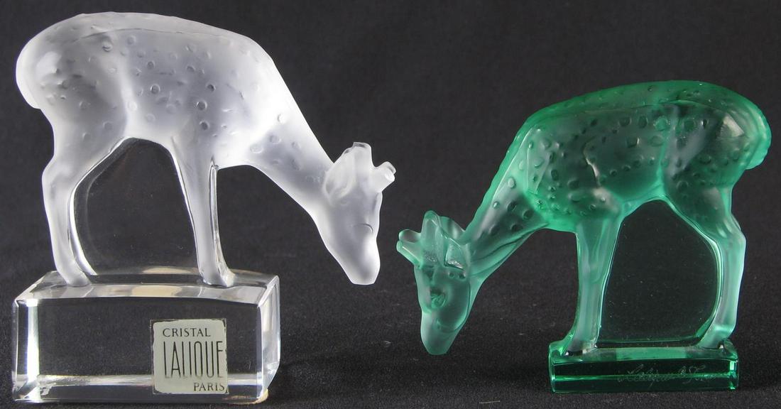 Two Lalique 'Diam' Crystal Figures (1 of 7)