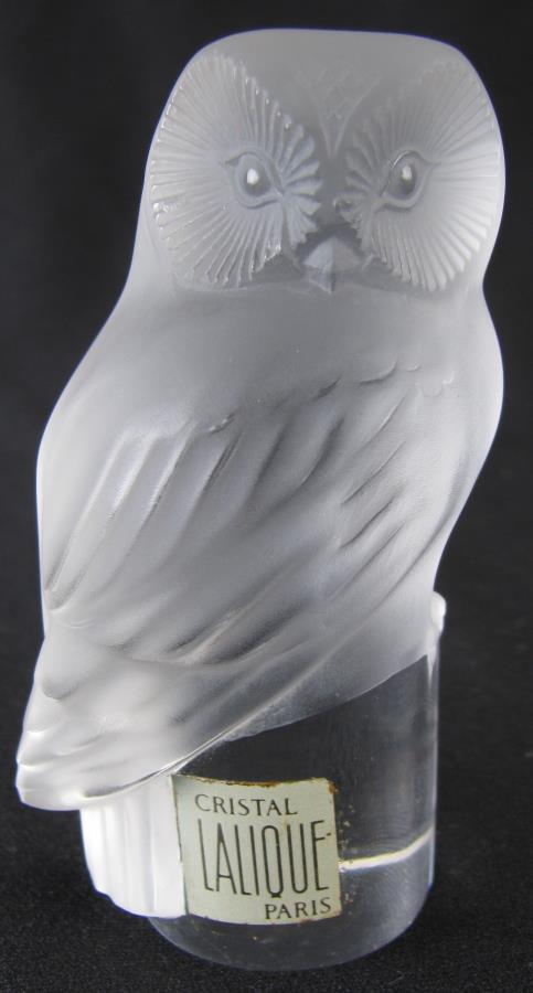 Lalique Crystal Owl paperweight (1 of 2)