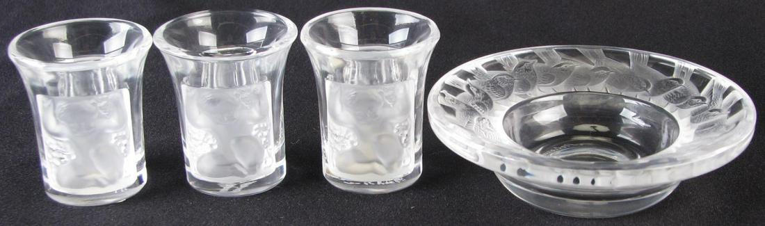 Group of Four Lalique Crystal Tableware (1 of 5)