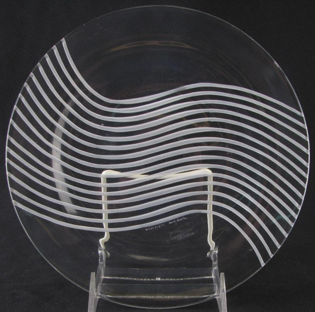 Lalique 'Leda' Crystal Dessert Plate (1 of 3)