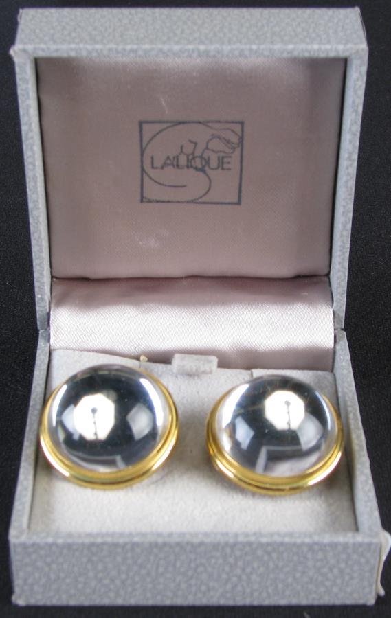Pair of Marie Claude Lalique 'Nerita' Earrings (1 of 2)