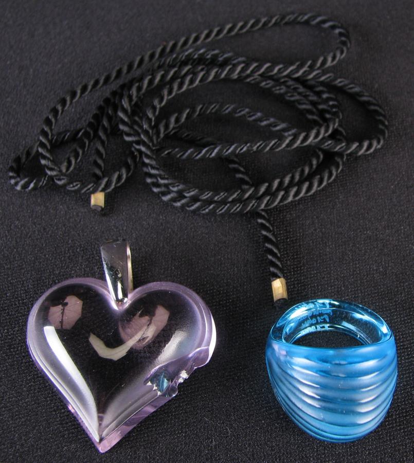 Lalique Crystal Pendant and Ring (1 of 5)