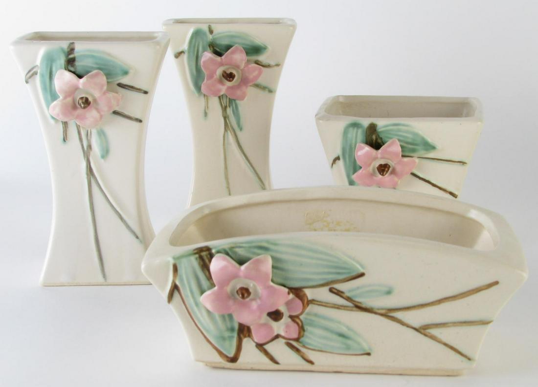 Set of Four McCoy Pottery Vases (1 of 5)