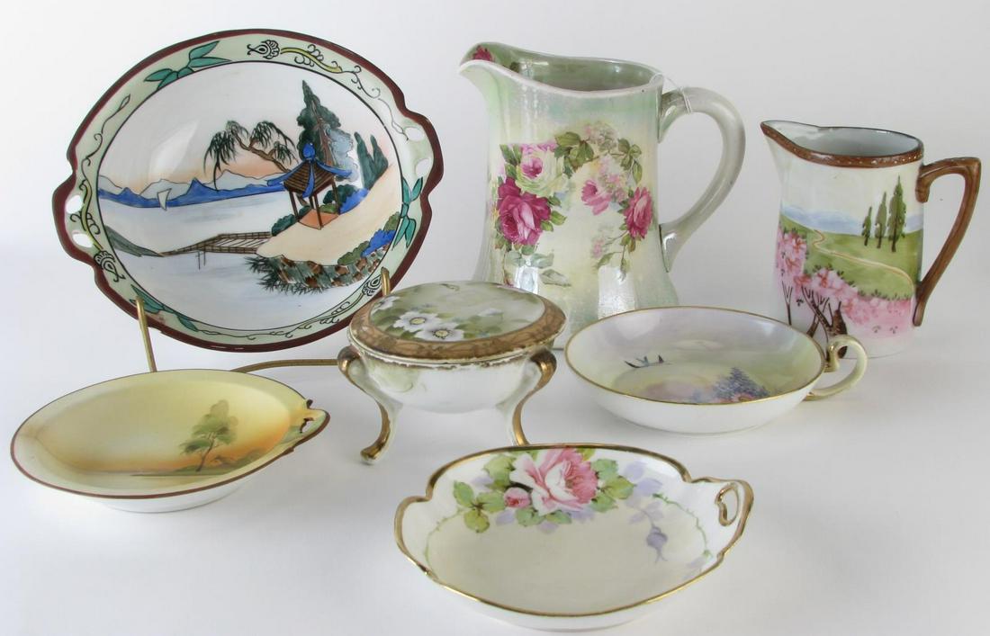 Group of Seven Decorated Porcelain Items (1 of 9)