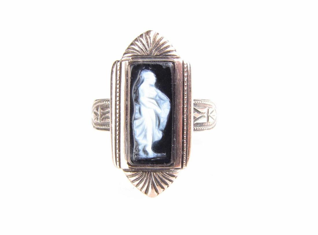 14K Rose Gold Cameo Ring (1 of 1)