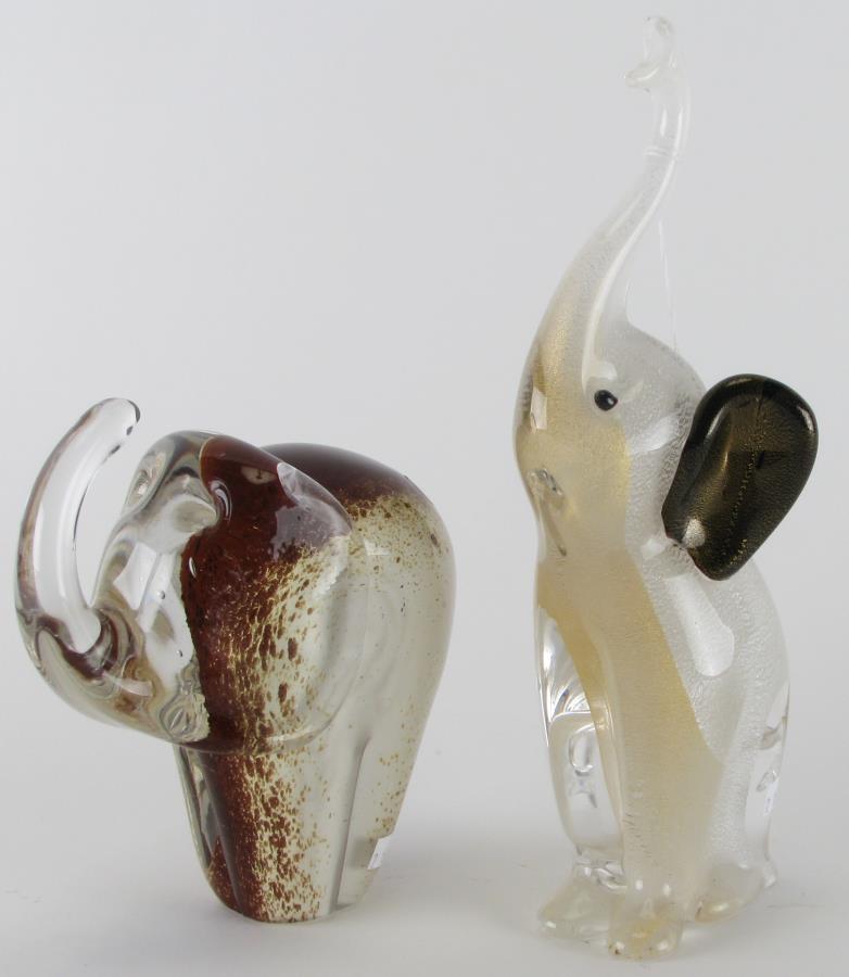 Two Murano Art Glass Elephant Figures (1 of 5)