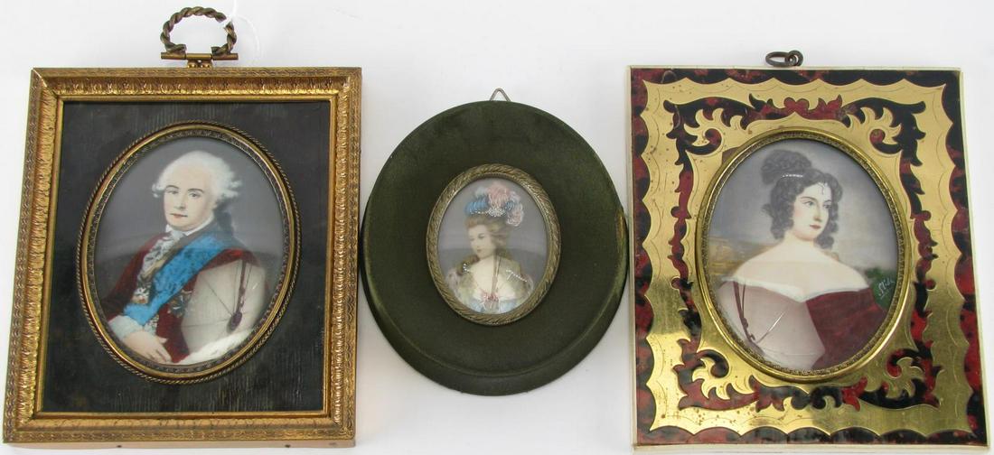 Three Framed Miniature Portraits (1 of 5)