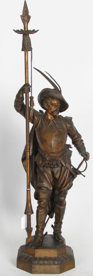 Spelter Statue of Armored Knight (1 of 7)