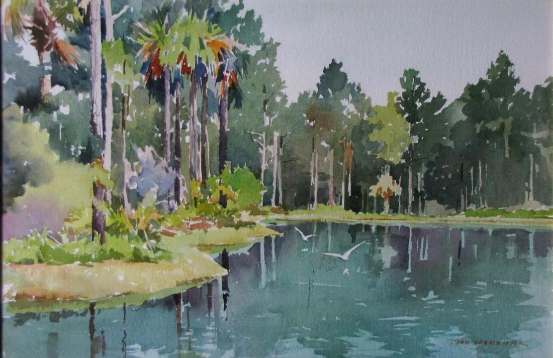 Nan Greacen 15x22 WC Marsh Landscape (1 of 4)