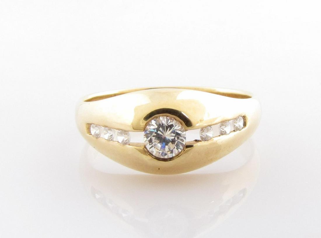 14K Yellow Gold Bohemian Style Diamond Ring (1 of 1)