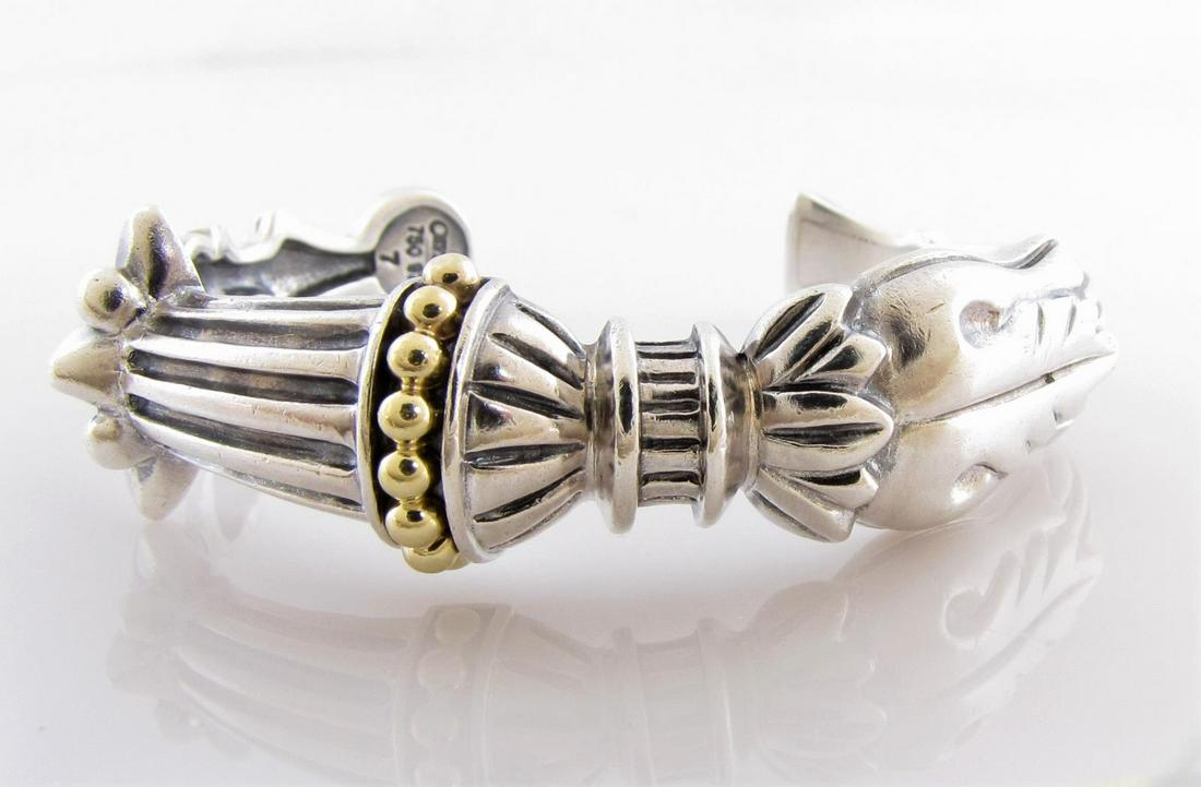 Caviar Sterling, 18K Cuff Bracelet (1 of 1)