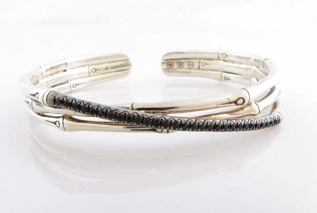John Hardy Sterling Black Sapphire Flex Cuff (1 of 2)