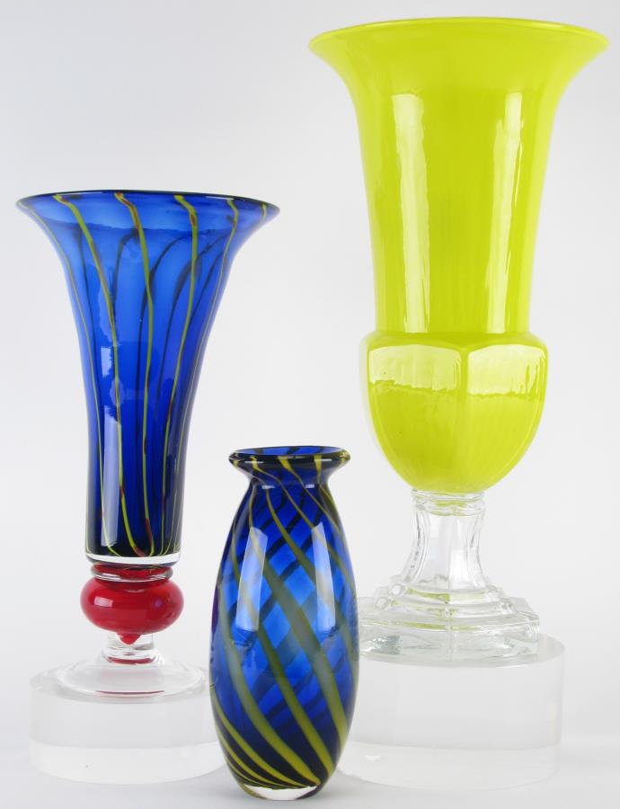 Three Art Glass Vases (1 of 4)