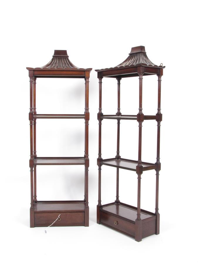 Pair of Pagoda Style Wall Curios (1 of 6)