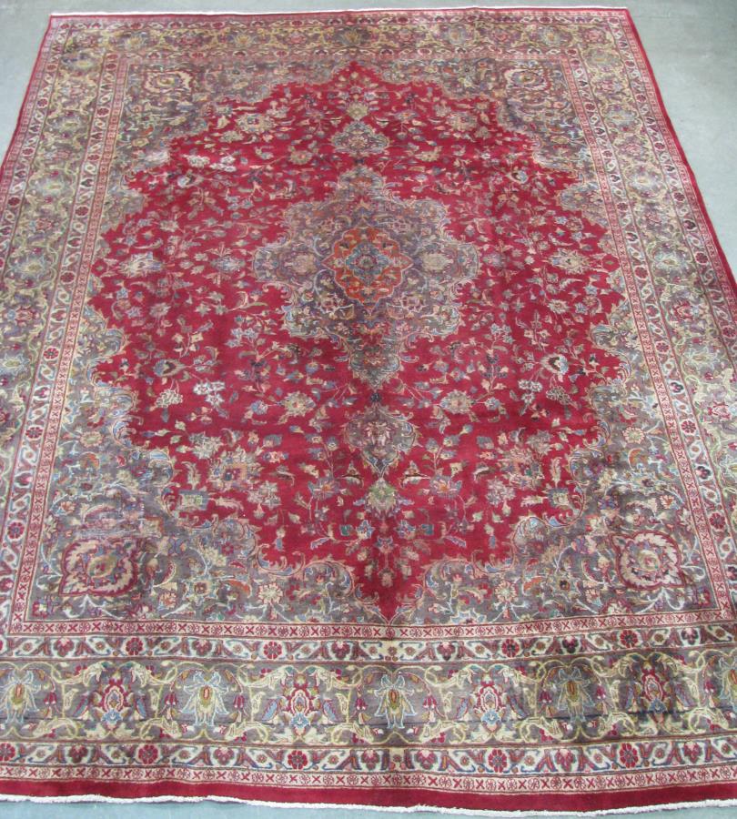 Antique Handmade Kashan Room Size Rug (1 of 4)
