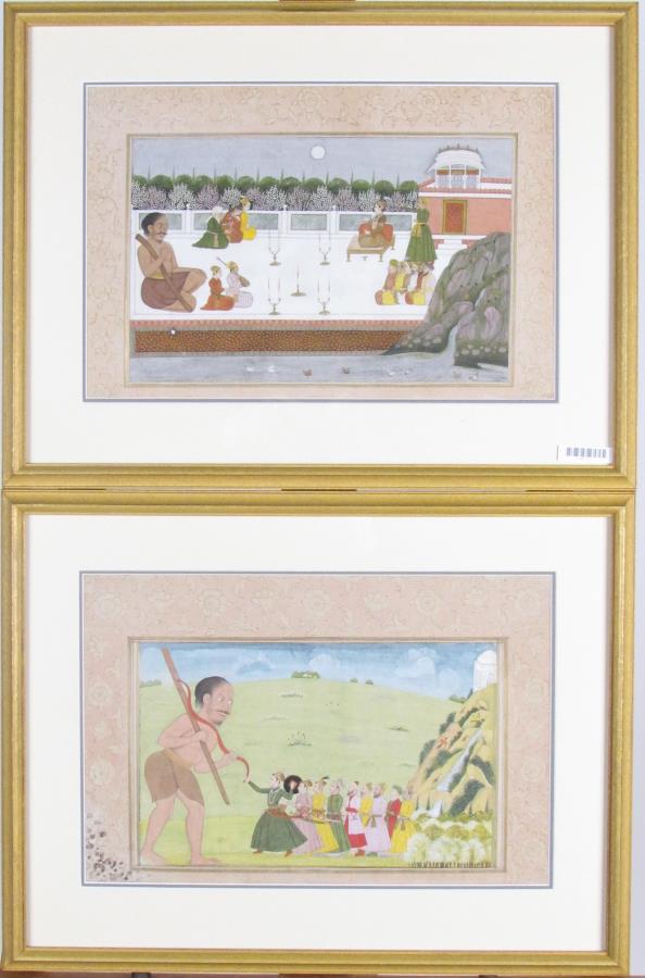 Two, Framed Antique India Illuminated Manuscripts (1 of 11)