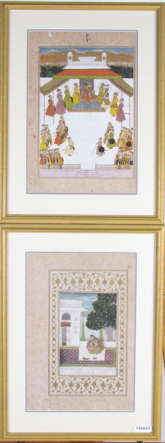 Two, Framed Antique India Illuminated Manuscripts (1 of 13)