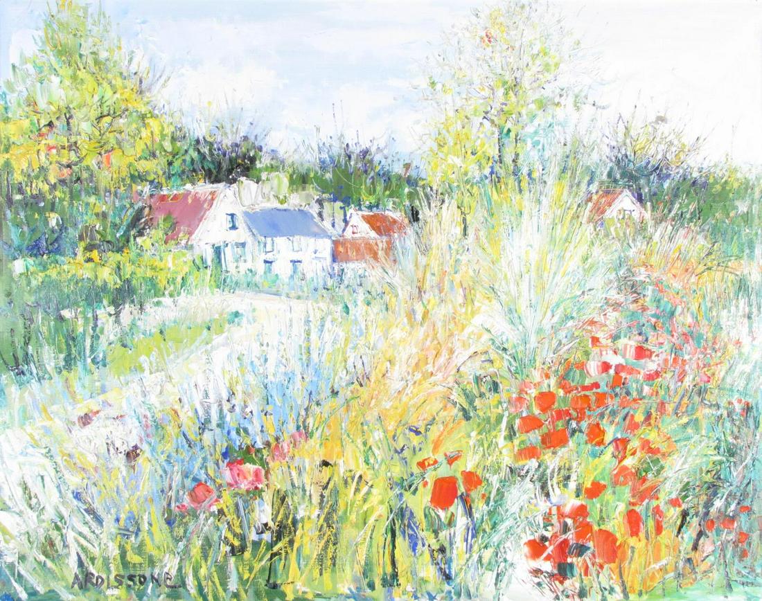 Yolande Ardissone 29x36 O/C Cottage Garden (1 of 4)