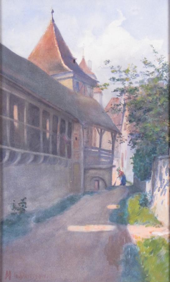 Homer G Davisson 15.5x9.5 WC French Alley (1 of 3)