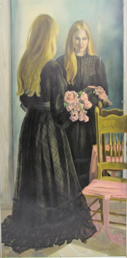 Louise Johnson 72x36 O/C Roses for Mourning (1 of 2)