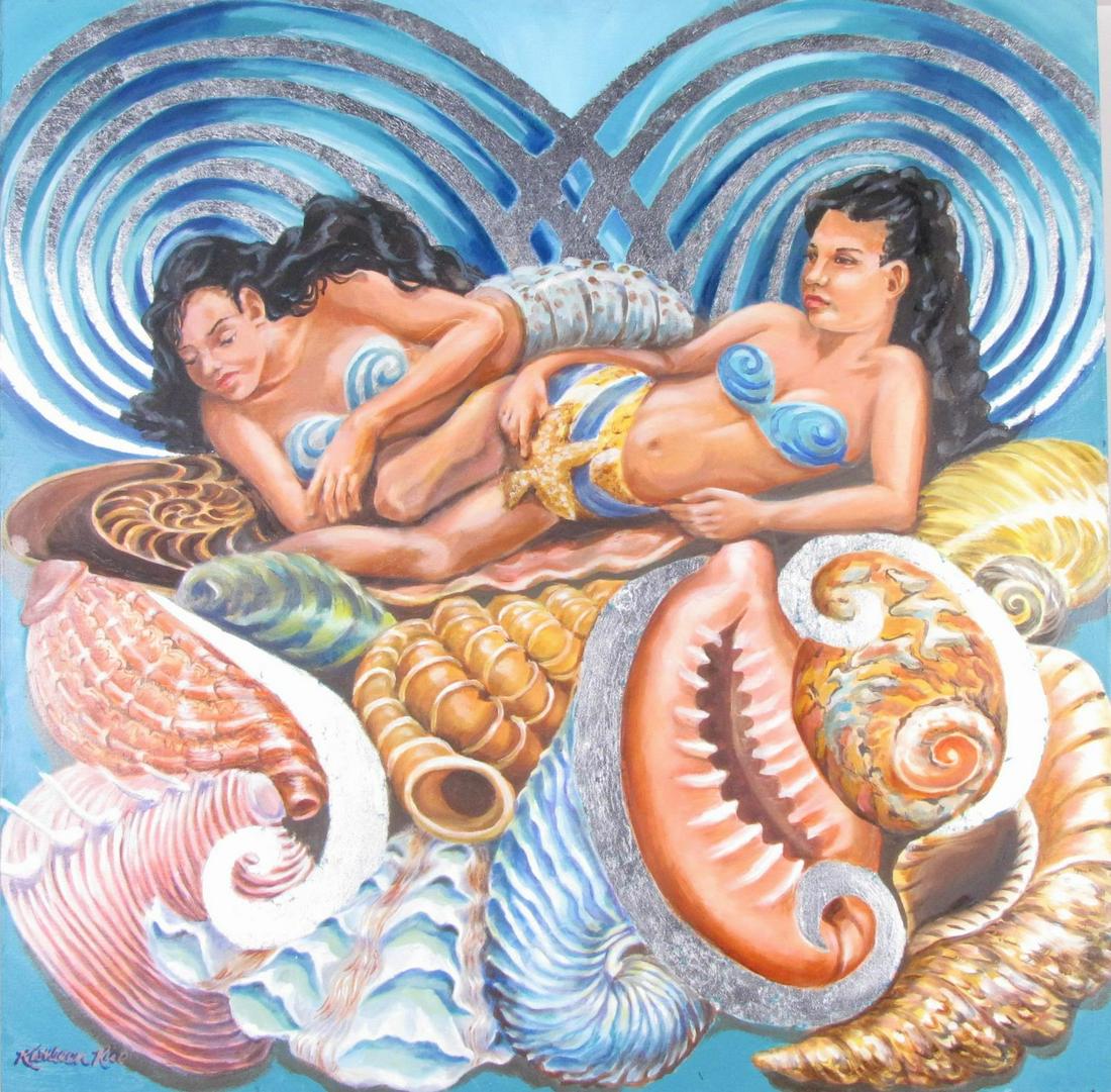 Kathleen Rice 36x36 O/C "Contemplating..." (1 of 3)