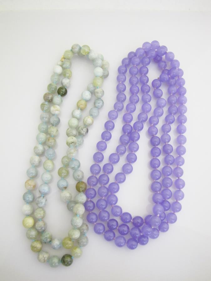 Two Jade and Stone bead Necklace (1 of 3)