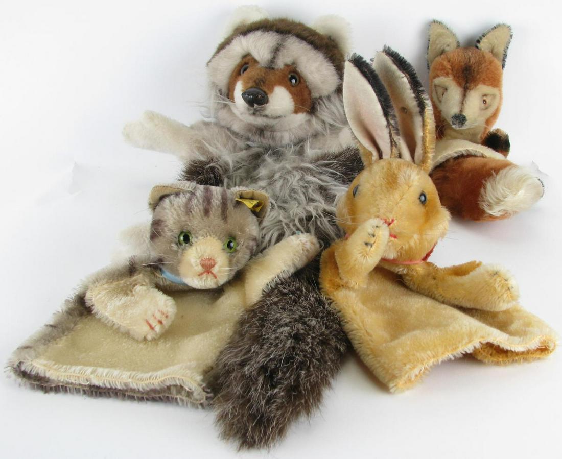 Four Vintage Steiff Hand Puppets (1 of 8)
