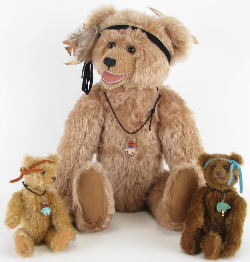 Three Lin Wildlife Friends Mohair Bears (1 of 7)