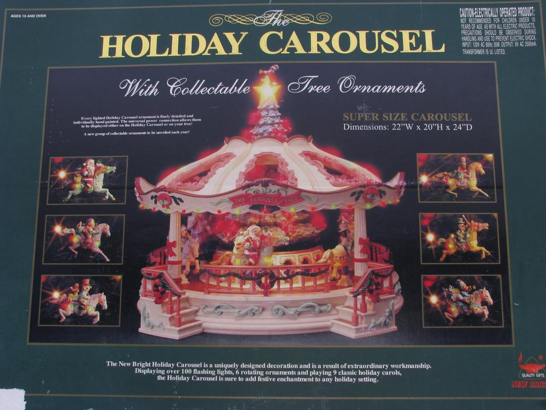 New Bright "The Holiday Carousel" with Ornaments (1 of 4)