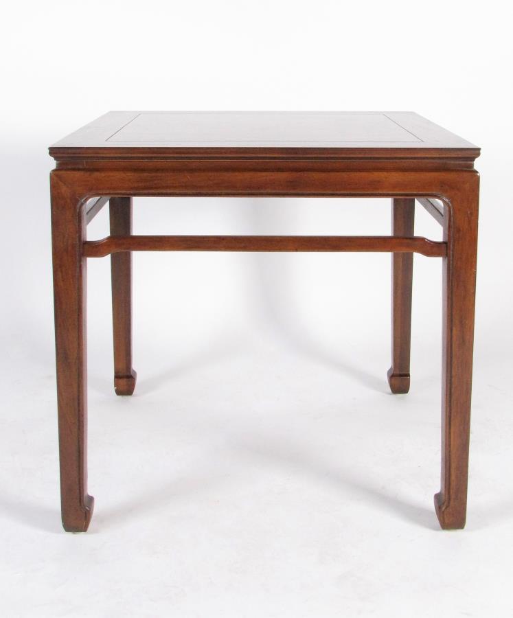 Chinese Chippendale Style Lamp Table: A Chinese Chippendale style lamp table, circa early 1970's, probably Henredon (not marked), 26" x 26" x 25" high