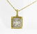 Like New 18K Yellow, White Diamond Pendant, Chain