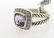 David Yurman Sterling Amethyst, Diamond Ring - 2