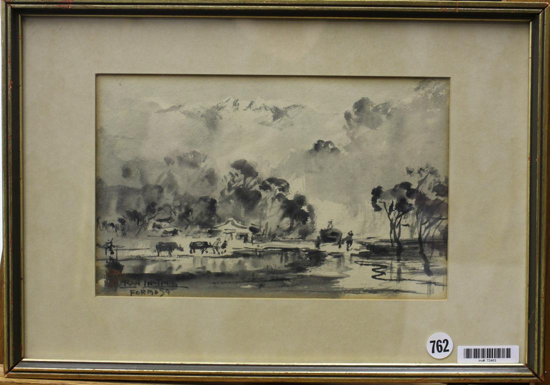 In-Ting Ran 6.5x10 Ink/Wash Formosa Landscape (1 of 7)