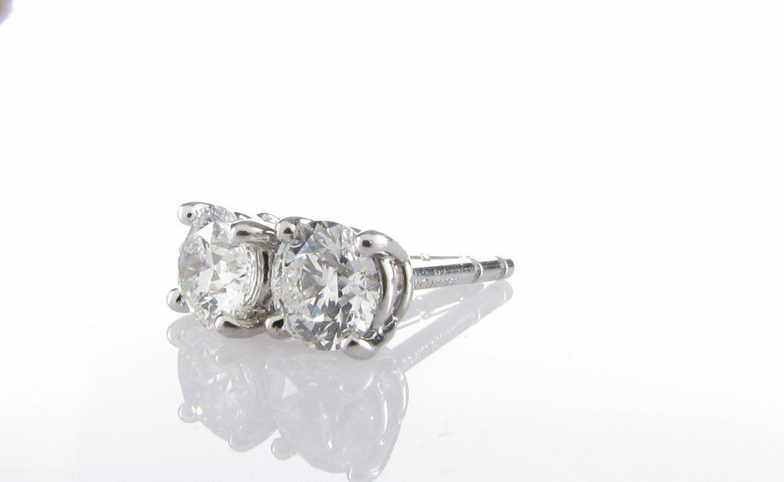 Tiffany & Co. Diamond Earrings, Box, Certificate (1 of 6)