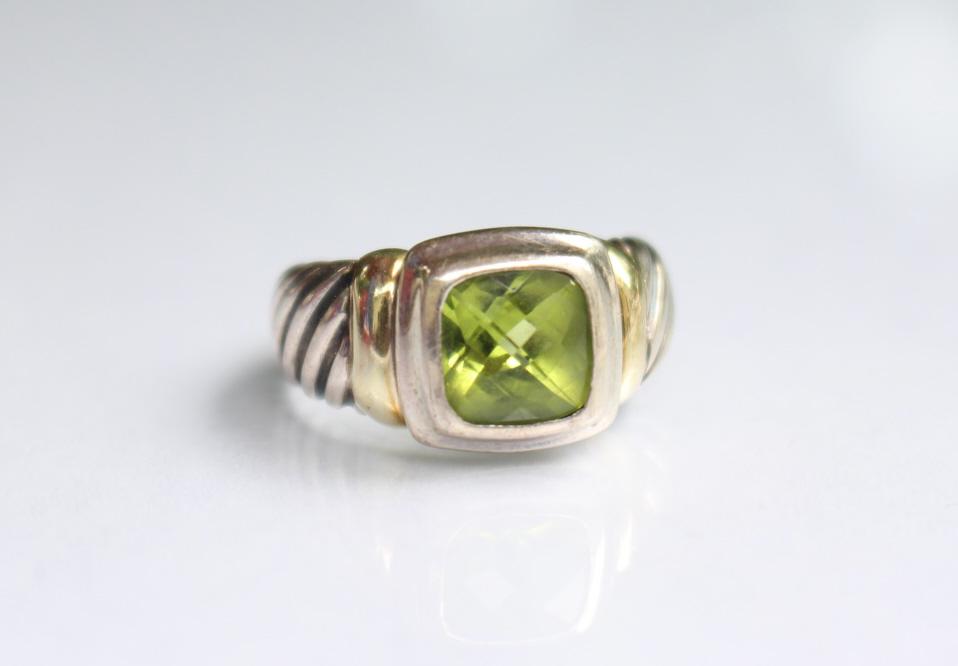 David Yurman Peridot Noblesse Cable Ring (1 of 1)