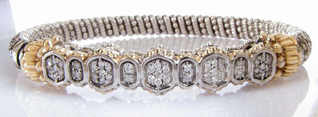 Alwand Vahan 14K, Sterling, Diamond Bracelet (1 of 2)