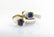 Pair of 18K Sapphire & Diamond Earrings, Spark