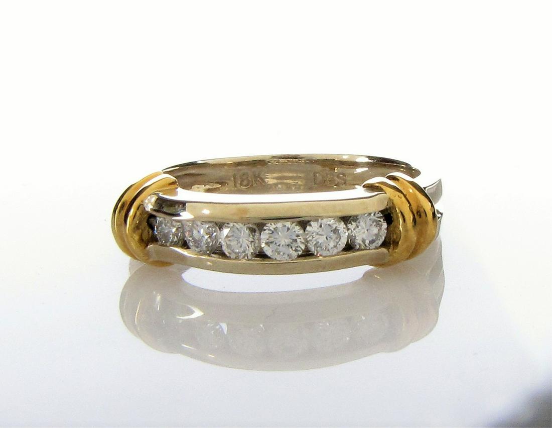 18K Two Tone Diamond Ring (1 of 3)