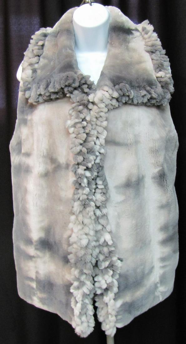Silver Sheared Mink Vest (1 of 4)