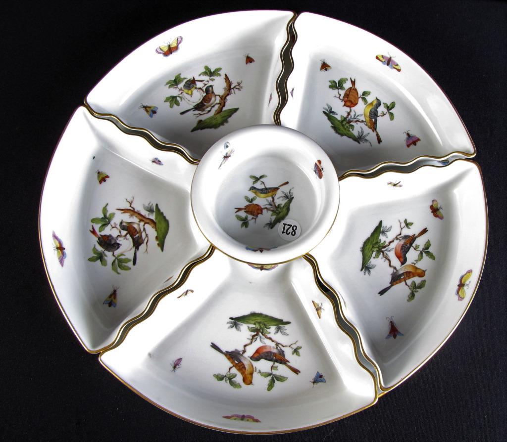 Herend Rothschild Hors D'oeuvres Set, Seven Piece (1 of 4)