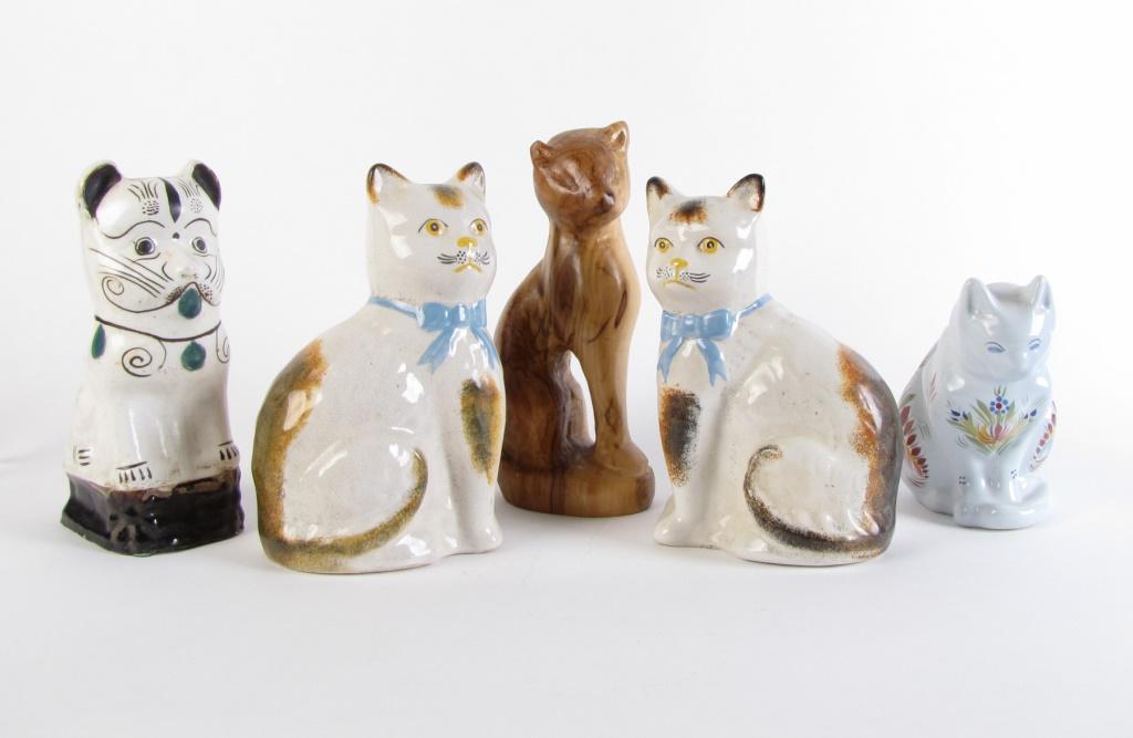 Group of Collectible Cat Figures (1 of 16)