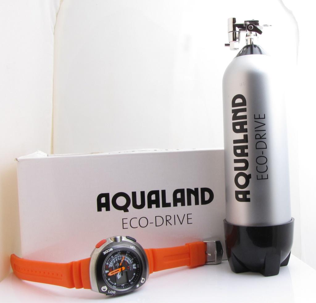 Citizen Eco-Drive Aqualand Diver's Watch: A Citizen Eco-Drive Aqualand Diver's watch, U107-T1007970, ISO Certified Aqualand Eco-Drive to commemorate its revolution of the dive industry. Features include current depth display in digital & to 3