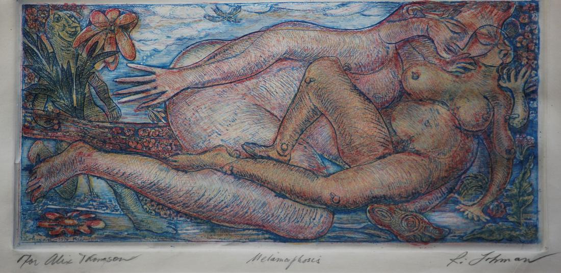 Robert Lohman Hand Colored Engraving (1 of 2)