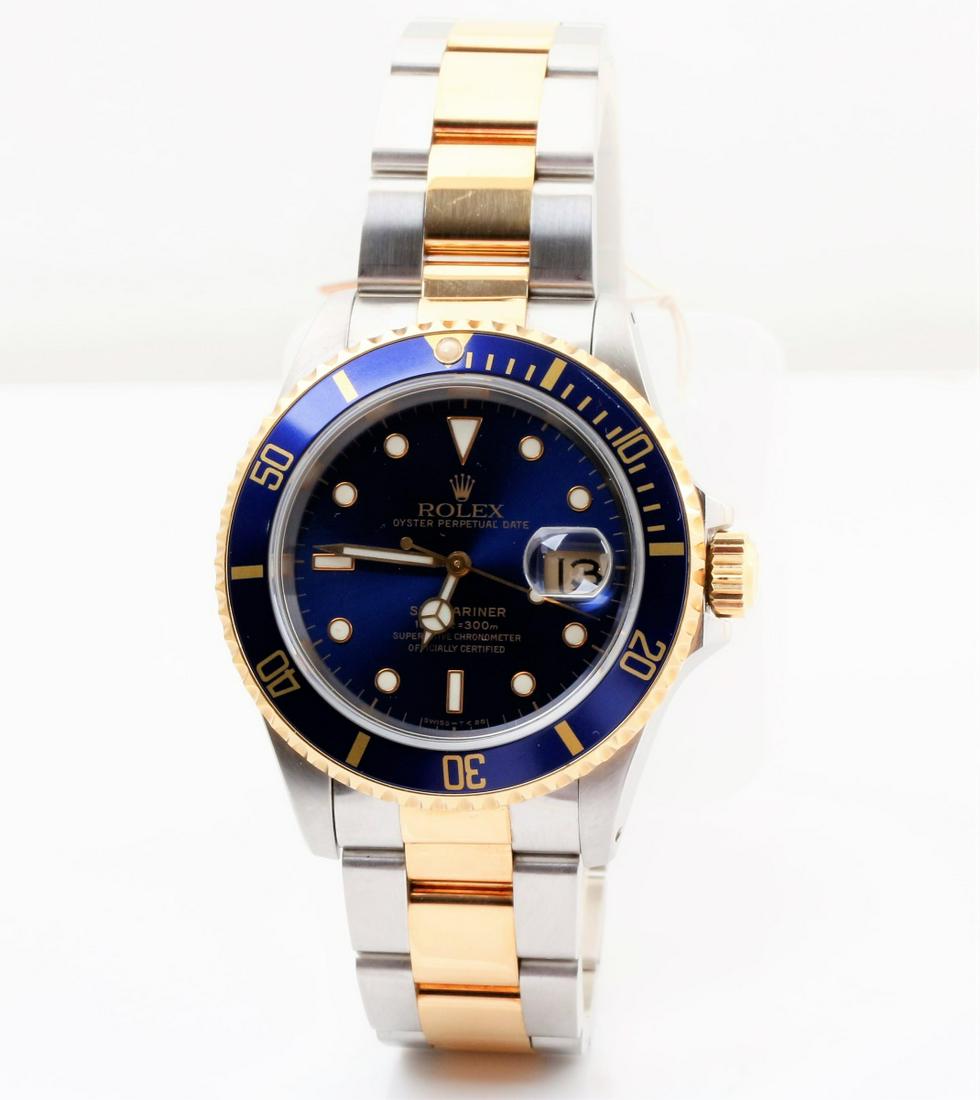 ROLEX 18K/STAINLESS SUBMARINER WRISTWATCH (1 of 2)