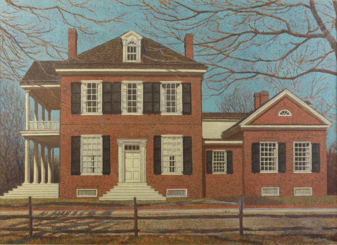 Harry A Davis 21x29 WC Grouseland Mansion, Vincennes (1 of 3)