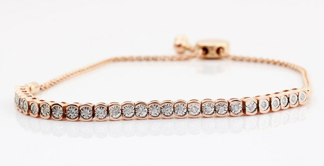 ROSE GOLD DIAMOND TENNIS BRACELET (1 of 2)