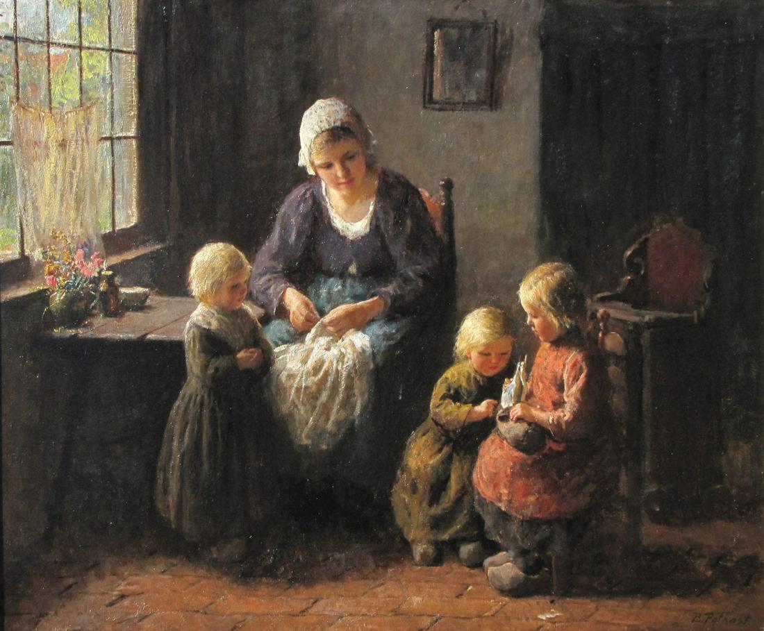Bernhard Pothast 25x30 O/C Family Interior Genre (1 of 4)