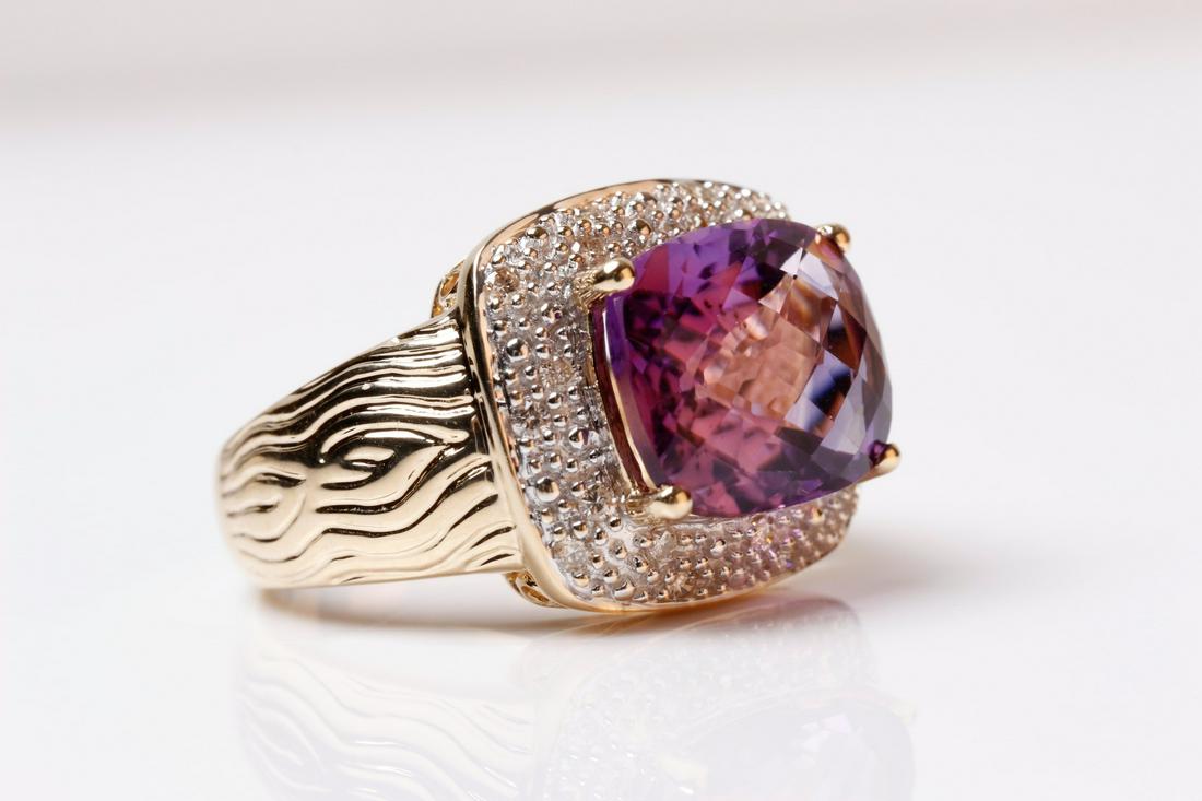 14K Amethyst and Diamond Ring (1 of 5)