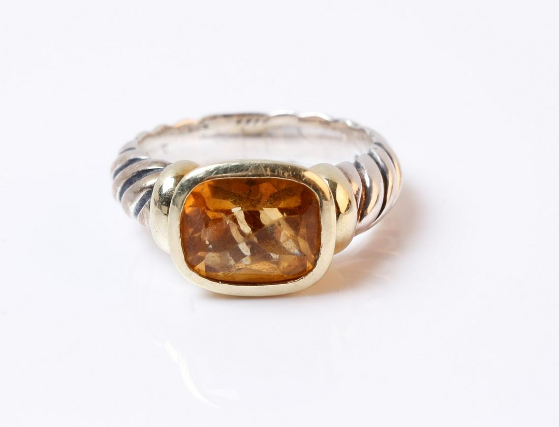 David Yurman 14K, Sterling Citrine Ring (1 of 2)